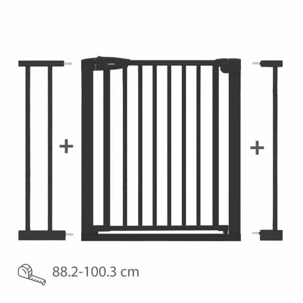 LUVION Safety Gate Plus – 88–100 cm – Black